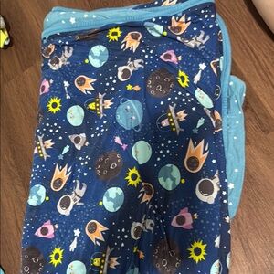 Little Sleepies Space Adventure cloud Blanket - Blue and Yellow